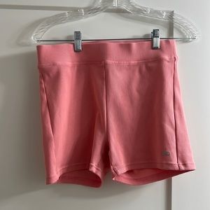 Large Goddess Ribbed High-Waist Hot Short: Strawberry Lemonade